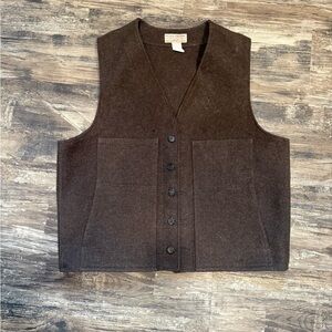 Filson Dark Brown Wool Vest